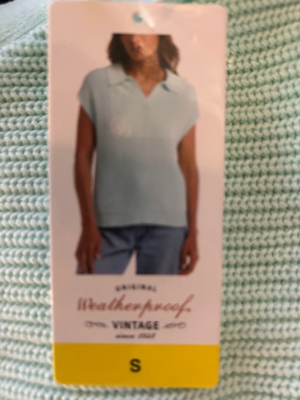 Weatherproof Mint Green Polo Knit Vest- beautiful color for spring - Picture 2 of 6